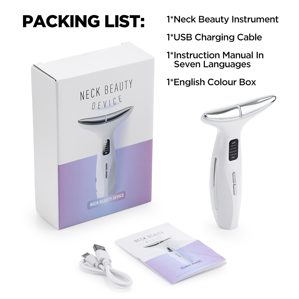 Gezicht Hals Lift Schoonheid Apparaat EMS Gezichtsmassager LED Lichttherapie Dubbele Kin Remover Huidverjonging Aanscherping Machine: Default Title