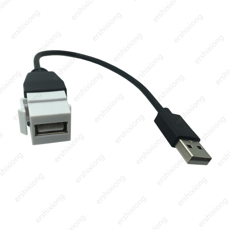 Keystone USB 2.0 Male to Female / Female to Female with 20CM short cable
