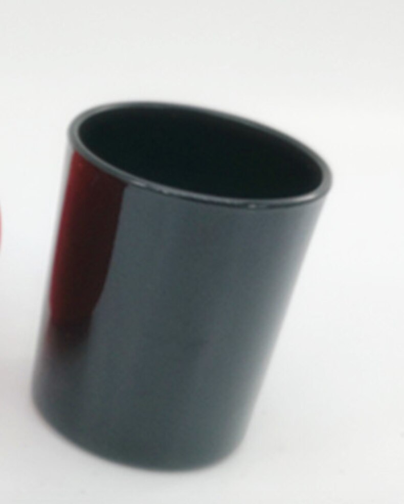 Candle Jat Cup Red Black Piano Roast Paint Bright Flower Candle DIY Colour Wax Toughened Glass Candle Holder: BLACK 7x8.4cm