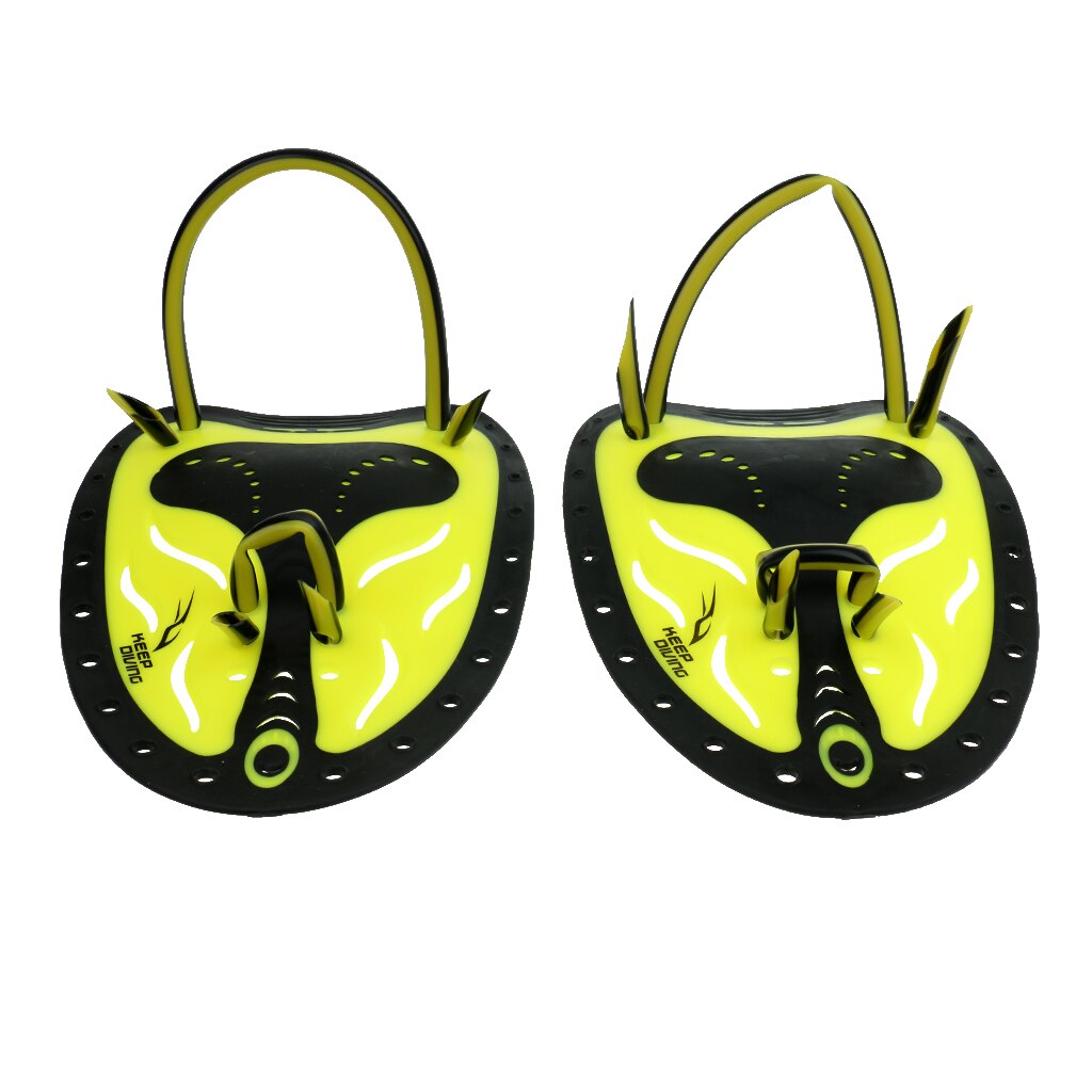 Adult hand paddle swimming fins training aid diving equipment, 1 pair