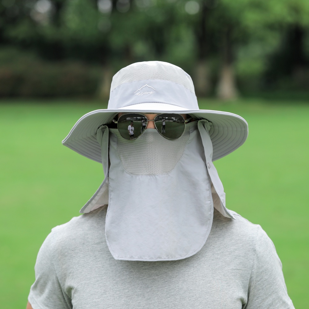 Balight Summer Sun Hats For Men Large Bucket Hat Foldable Breathable Anti UV Sun-proof Hiking Fishing Male Hat Cap