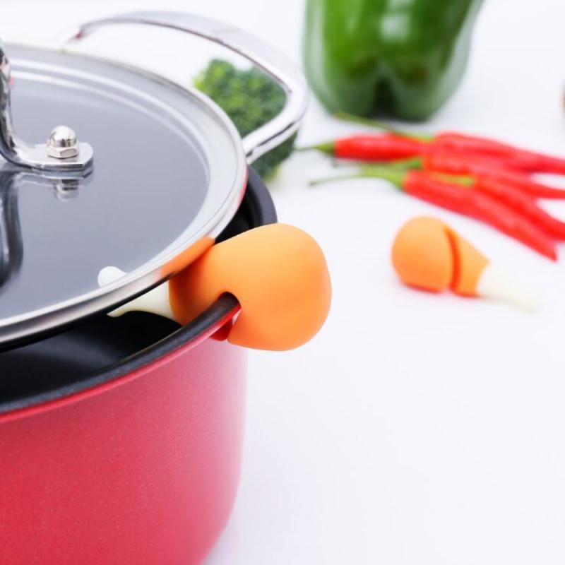 1PC Spill-proof Pot Lid Rack Silicone Heat-resisting Overflow Stoppers Pot Cover Lifter Durable Kitchen Specialty Tools