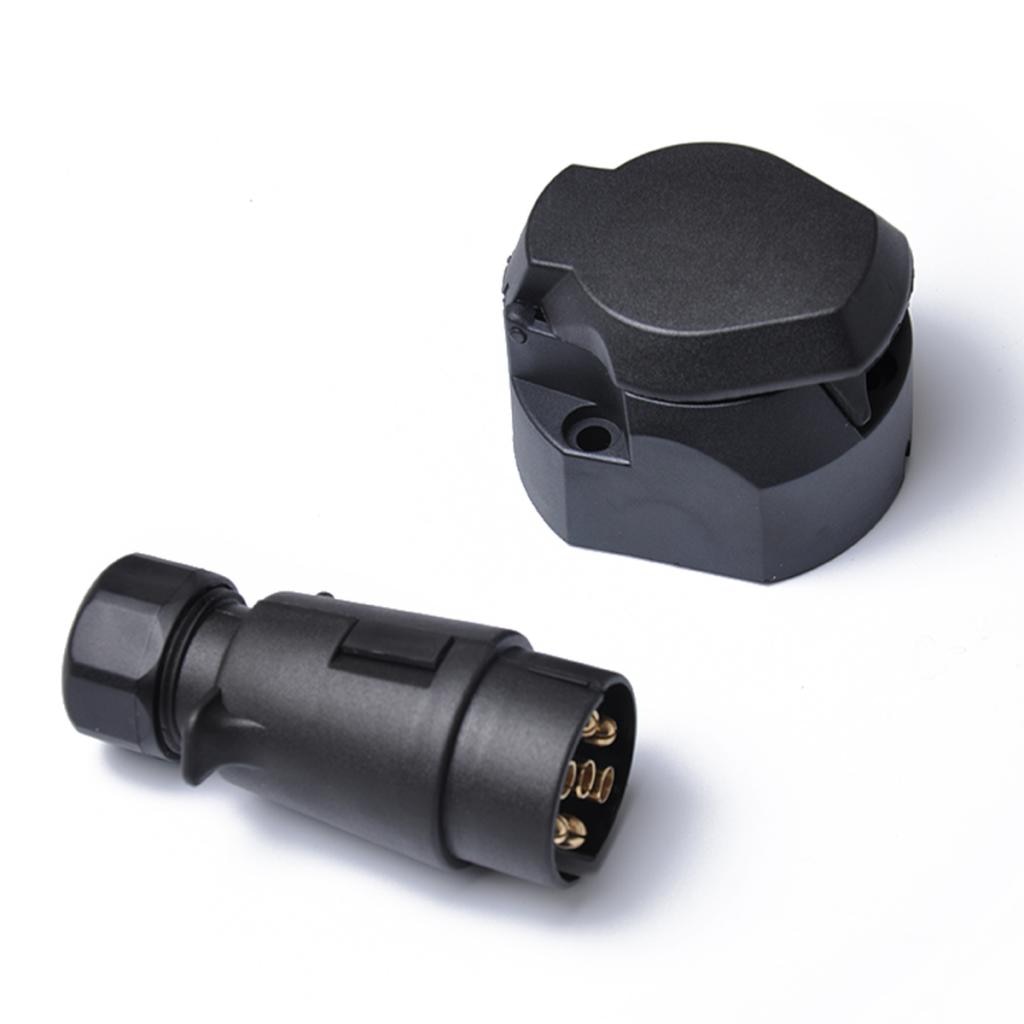 7 Pin Plastic Trailer Plug Socket Connector Caravan Towing Light Wiring