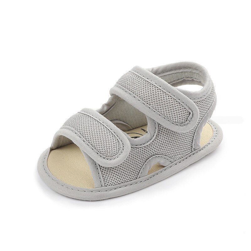Sandales en maille respirante pour filles et garçons | Chaussures d'été pour -nés, chaussures pour nourrissons à semelle souple, premiers marcheurs, chaussure de berceau pour tout-petits: gray / 7-12 mois