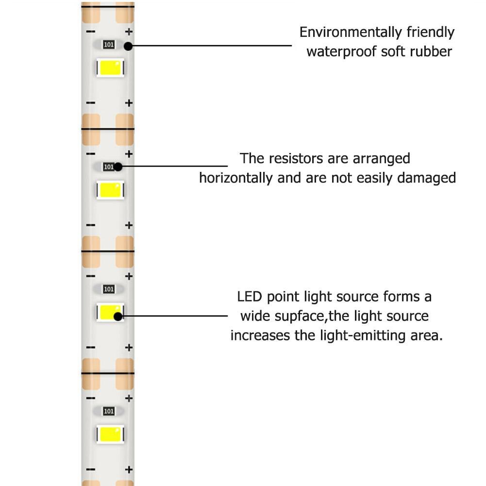 LED Touch Sensor Strip Light Stable Operation Reliable Multi-function Wardrobe Cabinet Night Lights Flexible Lamp Tape