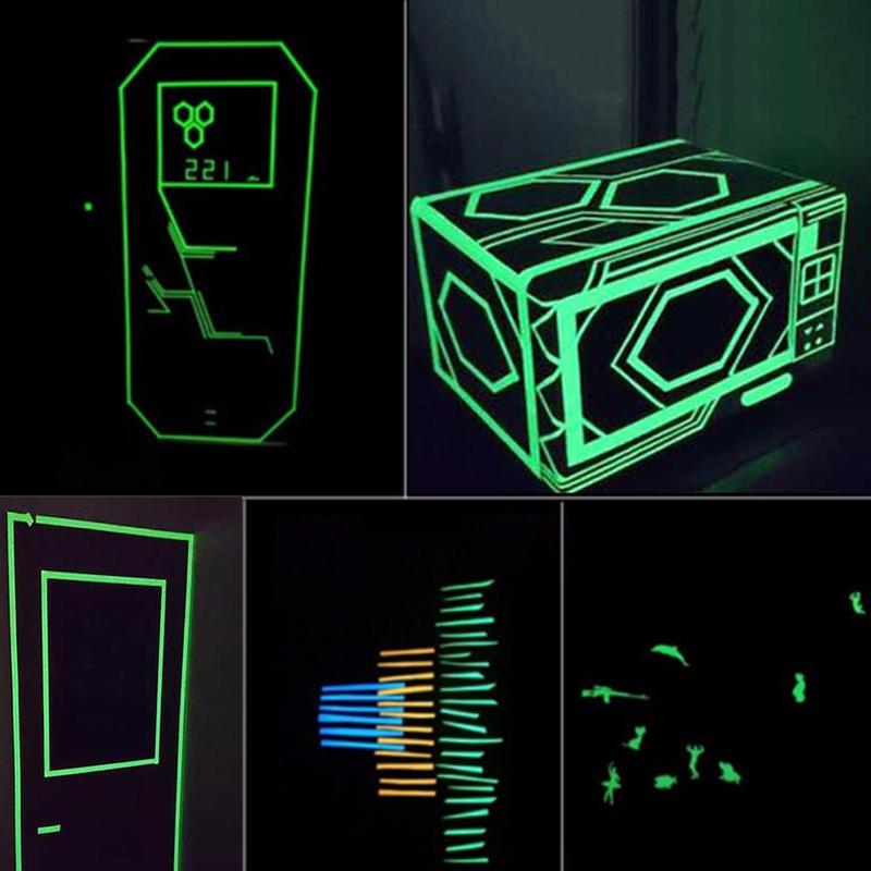 1Pc Diy Fluorescerende Stickers Hoge Helderheid Lichtgevende Papier Graveren Film Reclame Kinderkamer Meubels Decor Decor Speelgoed R0I6