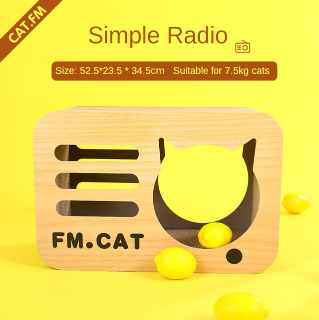 Radio/TV Cat Scratch Board Cats Beds And Houses Cat's House Cat Scratcher Scraper House For Cats Nail Scratcher Pet Toys Cat Bed: Radio