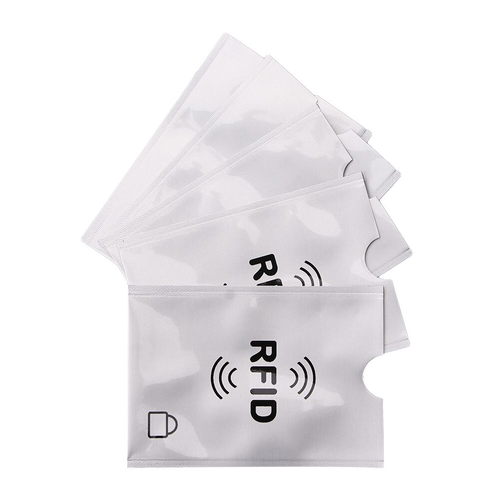 5 Pcs RFID blocking Non-Contact Debit Card Protective Sleeve Anti-Theft Credit Card Protector Protector Aluminum Foil Sleeve