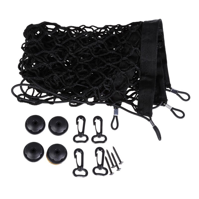 Universal Car Trunk Net Car Rear Storage Cargo Elastic Flat Net Vertical Net with 4 Pcs Hooks Organize Net Auto Accessories: Flat Net 70X120CM