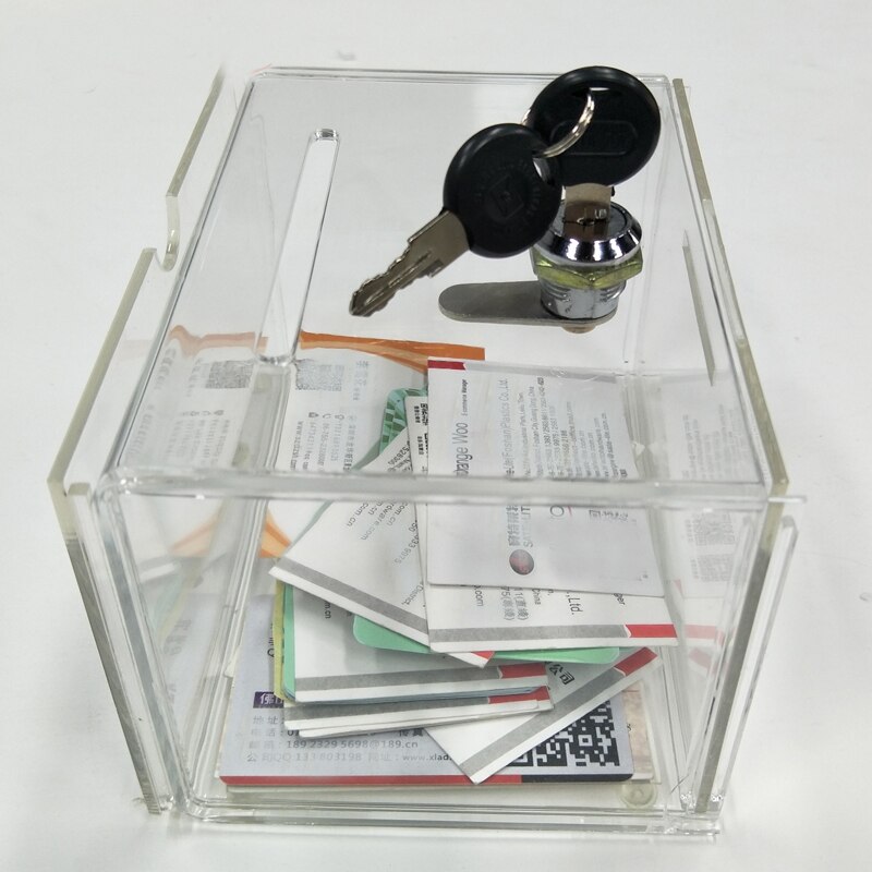 WSHYUFEI Counter Acrylic Donation Collection Box,perspex Charity Fundraising Box With Keylock Ygb-007