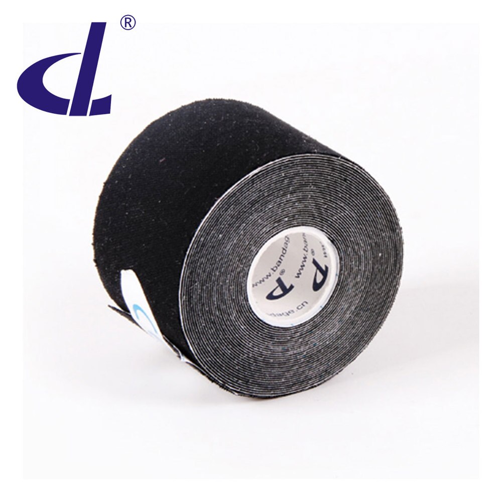 [Original Fabrik] 15 Farbe Kintape Kinesiologie band Baumwolle Elastische Athlet Physiotherapie Verband Für fahrrad Muscle Pain Relief: Schwarzes