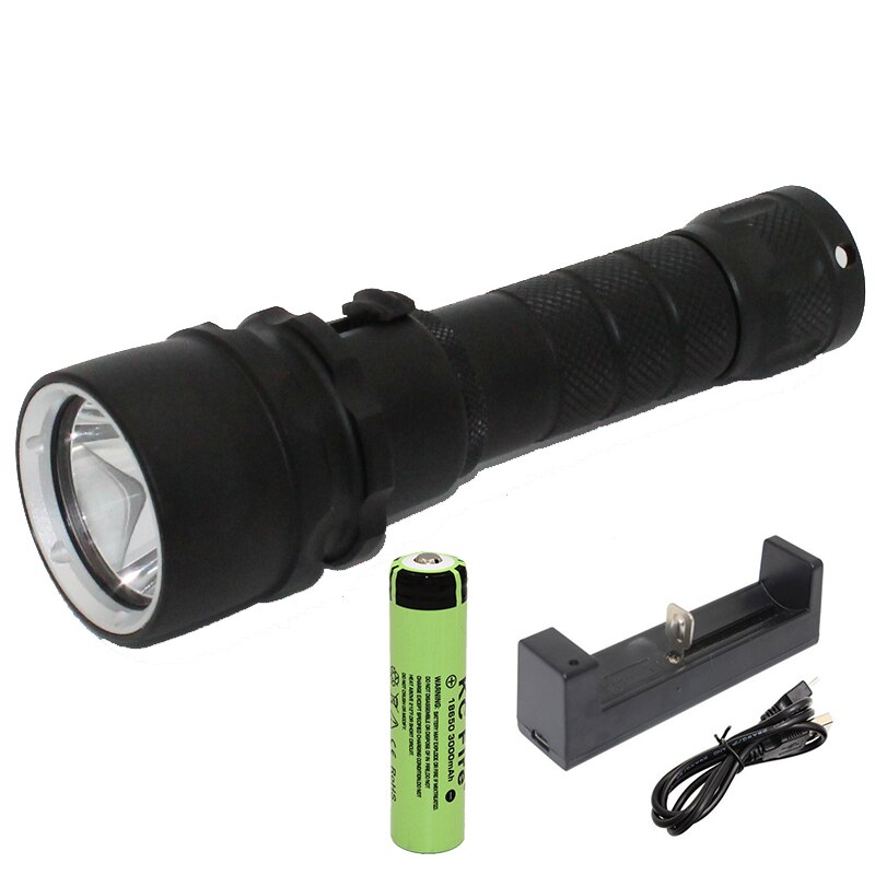 Lampe de plongée sous-marine à XM-L2 LED, torche étanche, 1200LM, 100 mètres: Package C