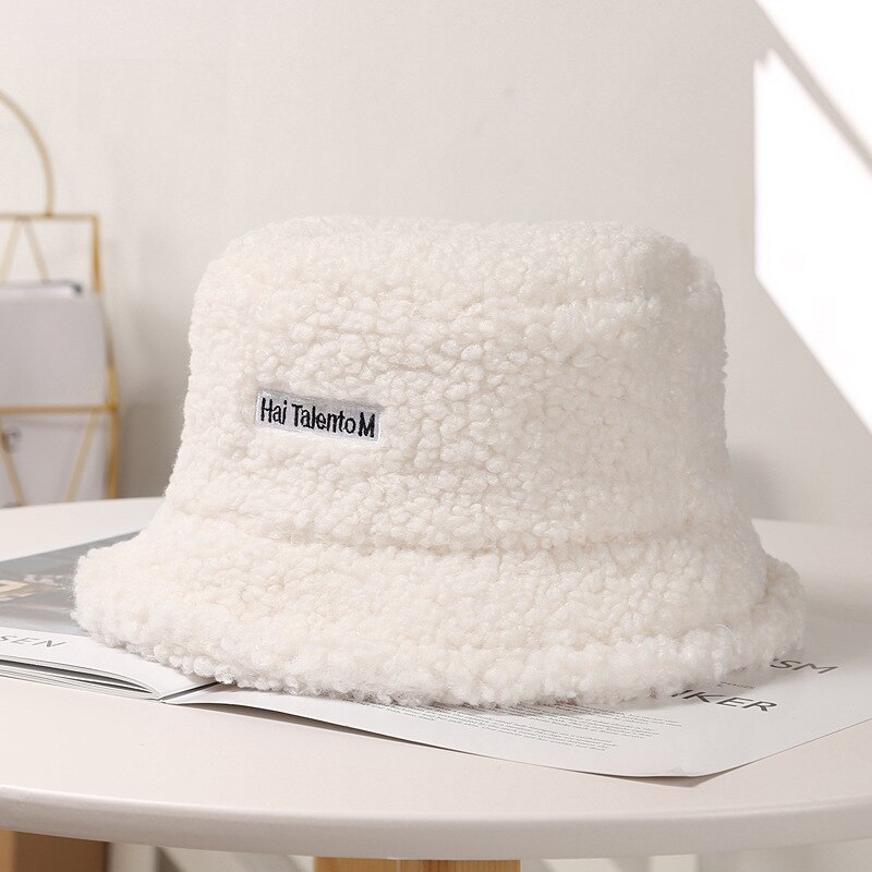 Winter Vrouwen Hoeden Teddy Fluwelen Warm Oor Protector Visser Hoed Accessoires Vintage Lam Fluwelen Cap Mooie Pluche Emmer Hoed CL99: 5