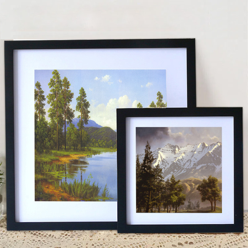 Cadre Photo carré en bois pour tenture murale, 20x20, 25x25cm, support pour photos, décor Photo, commémoratif