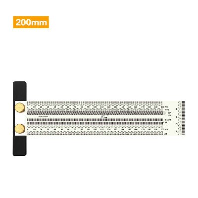 Woodworking Scribe 180-400mm T-type Ruler Hole Scribing Ruler Crossed-out Tool Line Drawing Marking Gauge DIY Measuring Tool: 200mm