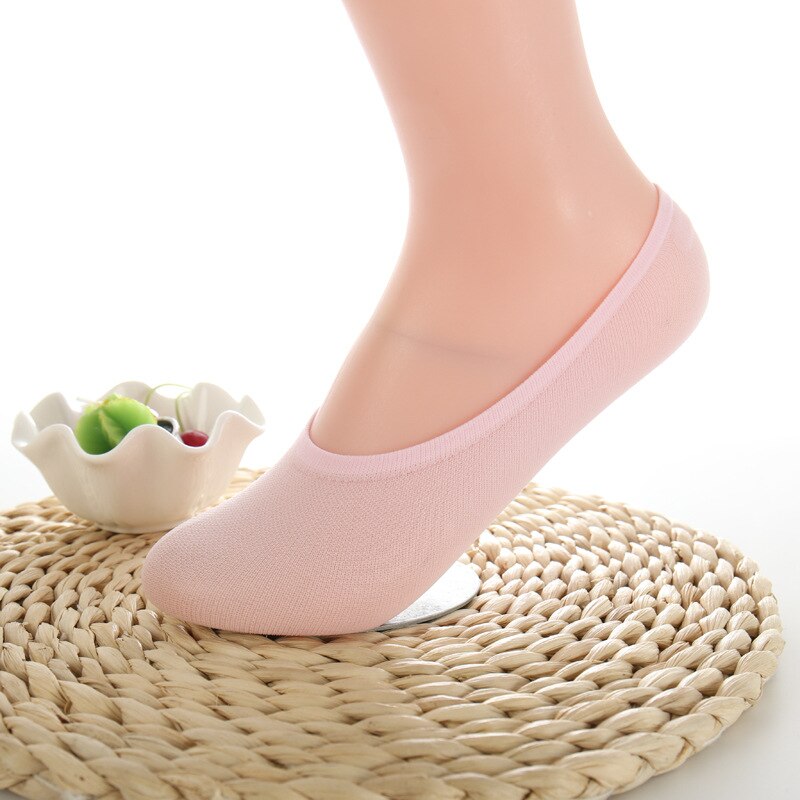 5 Pairs Summer Candy Color Invisible Non-slip Low Cut Socks Female Women Casual Cotton Breathable Girls Ankle Boat Socks
