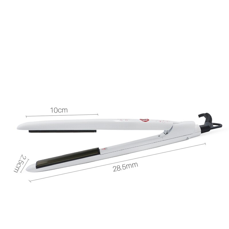 Fer à lisser électrique à revêtement céramique, fer à boucler, affichage numérique, mini fer plat électrique, noir et blanc