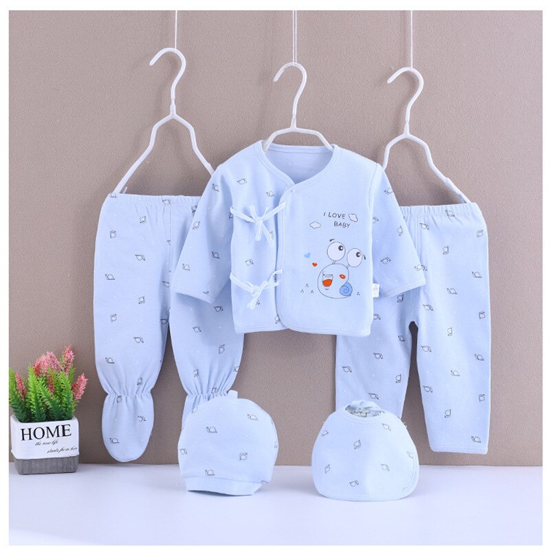 (5 Stks/set) goedkoopste Pasgeboren Baby 0-3M Kleding Set Baby Jongen/Meisje Kleding 100% Katoen Cartoon Ondergoed, SFT07