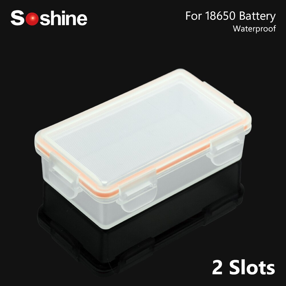 Hard Plastic 18650 Battery Storage Boxes Case Holder With Clip For 1/2/4/8x 18650 4x16340 Rechargeable Battery Waterproof Cases: 2x slots waterproof