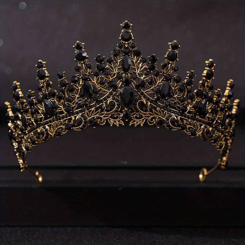 Barok Kristal Tiara 'S En Kronen Voor Vrouwen Bruid Strass Prom Diadeem Bruids Bruiloft Haaraccessoires Sieraden Kroon Tiara: Champagne goud