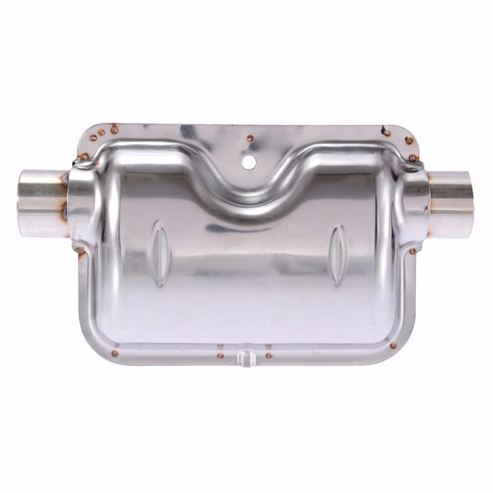 60cm Car Stainless Steel Material Exhaust Pipe Corrugated Round Pipe Parking Silencer Diesel Heater Silver