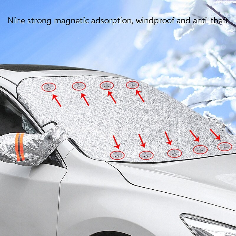 Windshield Snow & Ice Cover, Waterproof, Sun Protection for All Cars, Trucks, SUVs, MPVs, with ne