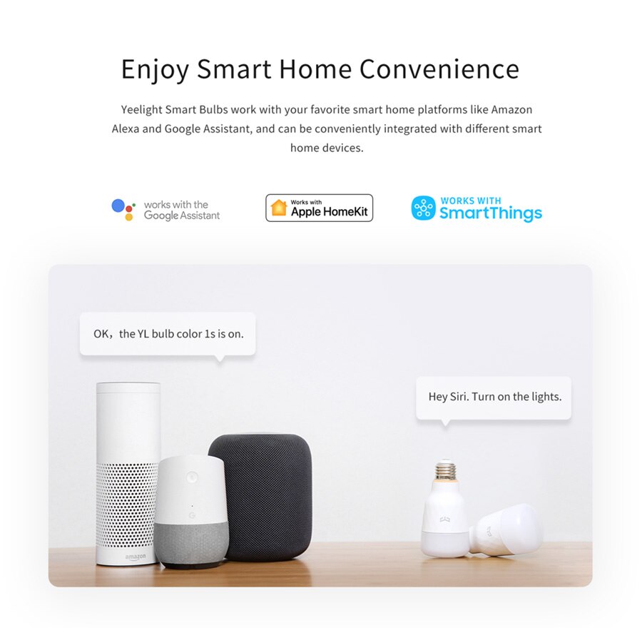 Global version yeelight smart LED bulb 1S / 1SE WIFI colorful smart home lamp Voice control with Xiaomi mijia APP mihome homekit