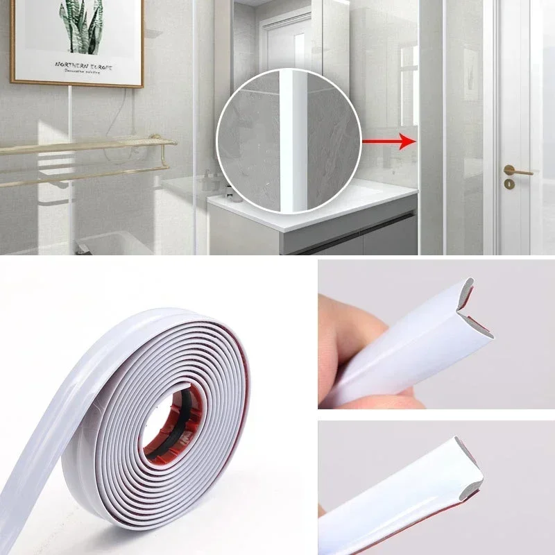 Cinta decorativa autoadhesiva de PVC para esquinas de pared, ideal para decoración del hogar, protege contra golpes en los bordes de los muebles: Translúcido / 1 metro