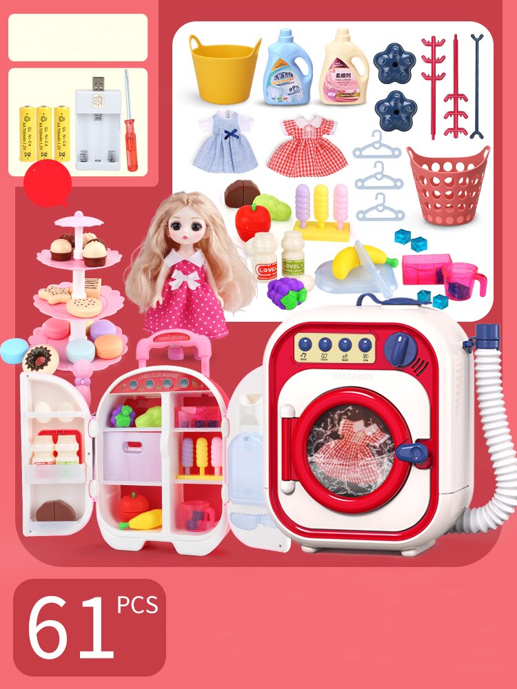 I bambini fingono di giocare a casa Set di giocattoli finta pulizia della casa simulazione lavatrice elettrodomestici lavori domestici Design giocattoli per bambini regalo