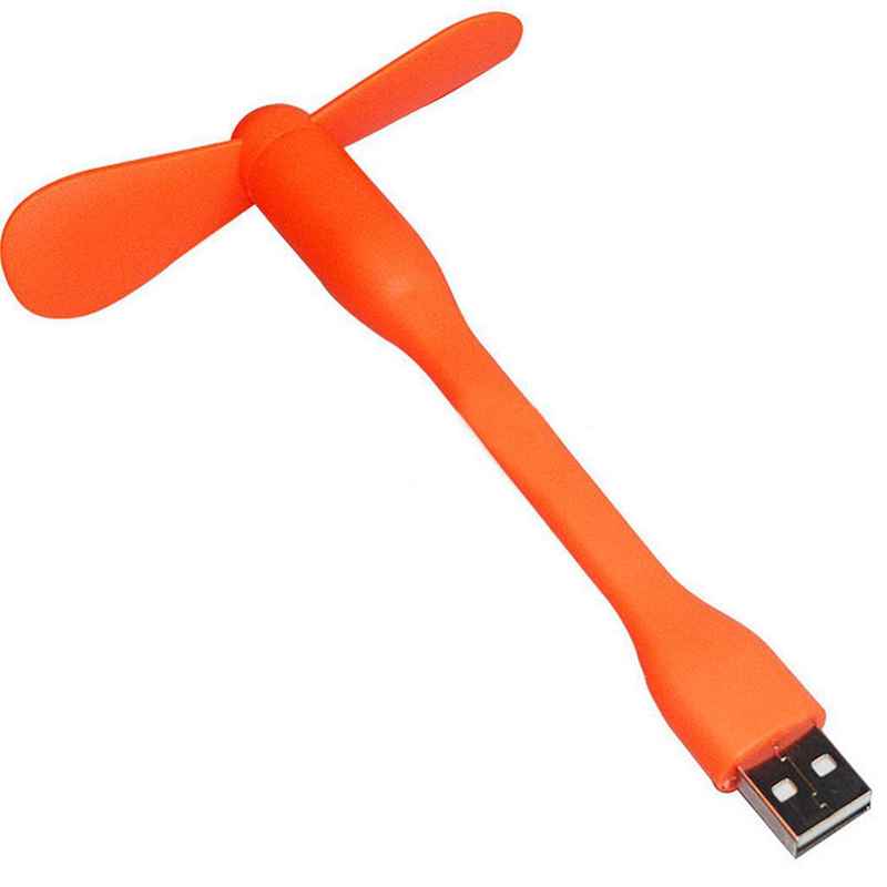 USB Ventilator Flexibele Draagbare Verwijderbare USB Mini Ventilator Voor alle Voeding Usb-uitgang USB Gadgets Bladeless Hand Bureau Tafel gratis: Orange