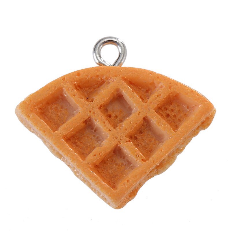 10 sztuk sztuczna żywność żywica Charms chleb ciasto ciasteczka Charms dla bransoletki tworzenia biżuterii Kawaii śliczny wisiorek, breloczek akcesoria: Antyczny, platerowany brązem