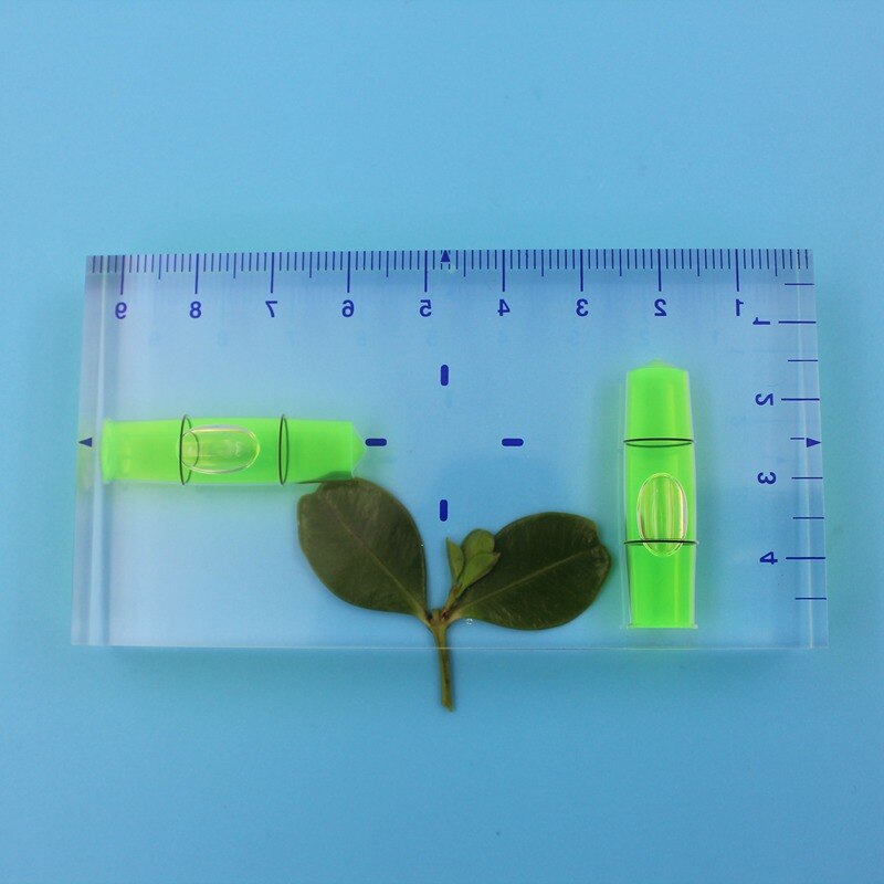 HACCURY High Precision Bubble Level Transparent Two Directions Submit Levels Square Column Spirit Level Size 95*51*13mm