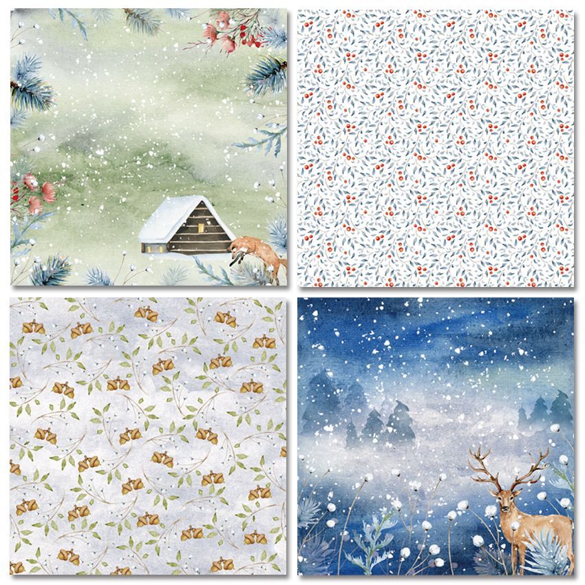 It‘s winter style Scrapbooking paper pack of 24 sheets handmade craft paper craft Background pad