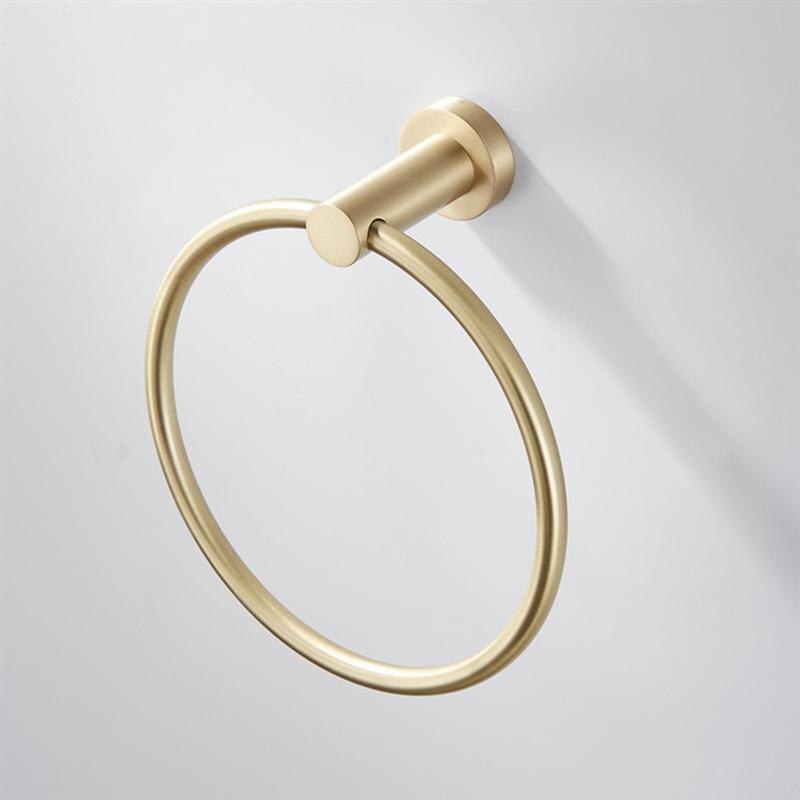 Robe Haak Roestvrij Staal Handdoek Haak Opknoping Badkamer Handdoek Ring Creatieve Handdoek Haak Golden Massief Messing Badkamer Accessoires
