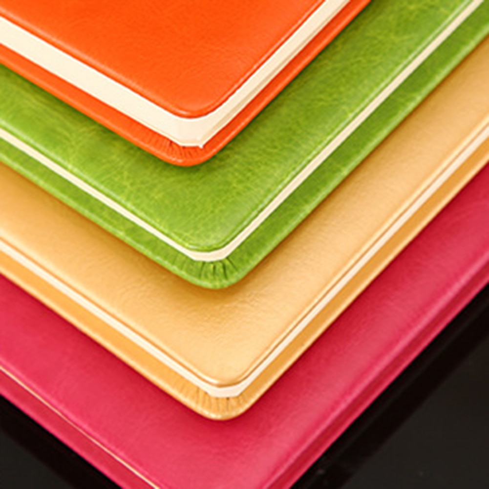 Faux Leather Portable Travel A5 Student Notebook Diary Notepad School Stationery