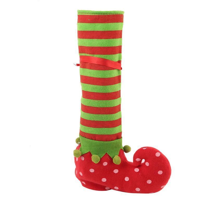 Nieuwste kerstman elf schoen laars bretels snoepzak kerstsok sokken