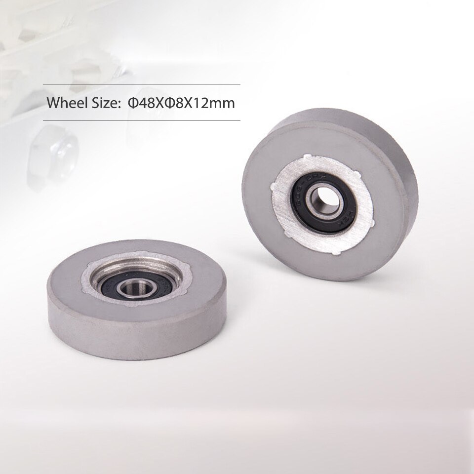 Pressing Wheel Roller And Conveyor Chain Pad for SCM and Yuetong Automatic Edge Banding Machine 10Pcs/Lot FLK011: 48x8x12mm
