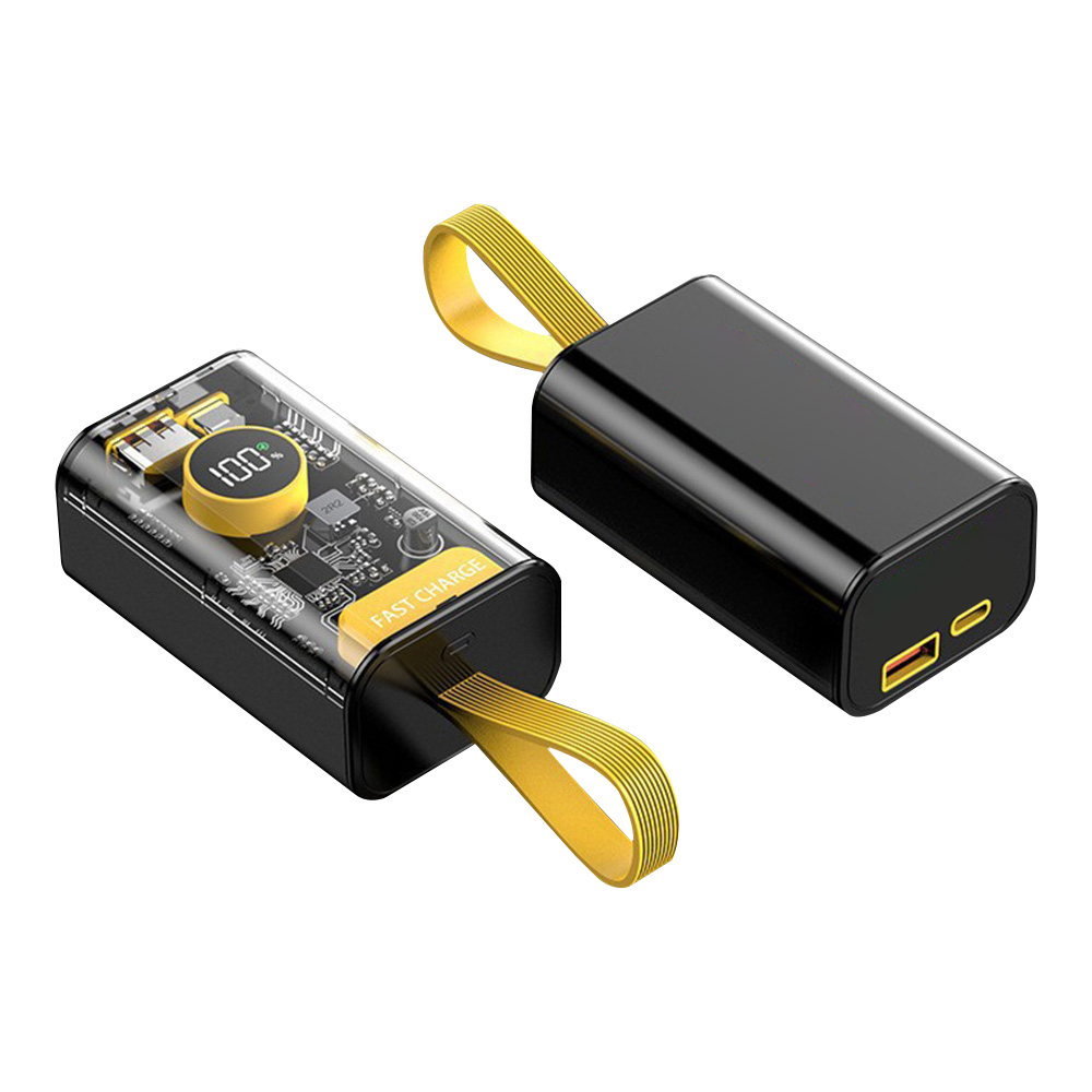 DIY Powerbank Case - Transparant - PD 22.5W Snelladen - Polymeer Batterij Opslag: Andere