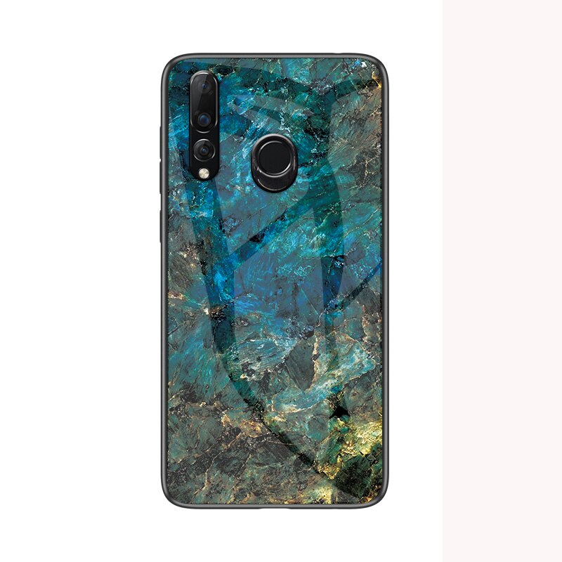 Marmor Gemusterten Gehärtetem Glas Fall für Honor 9X Premium Telefon Abdeckung Silikon rahmen Harte Glas Zurück Abdeckung für Honor 9X globale: For honor 9x premium / 3