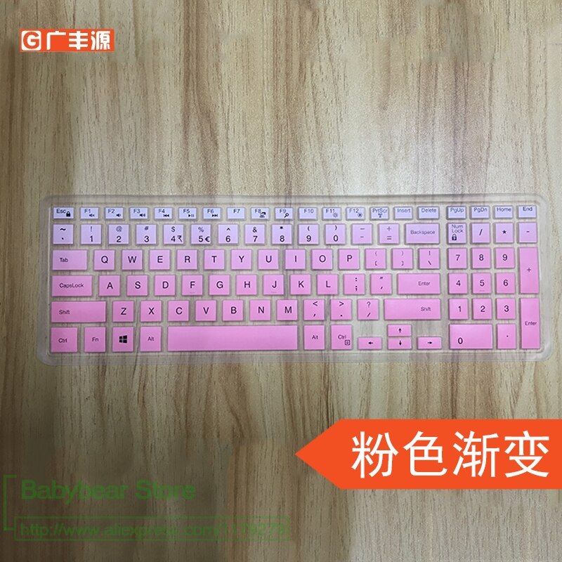15.6 inch laptop keyboard cover Protector for Dell inspiron 15 7559 7000 3543 3559 3558 5559 3000 5000 15CR series 15cr-4528b: gradualpink