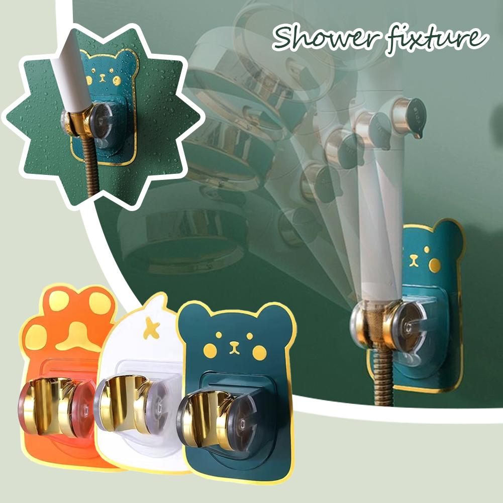 Support mural réglable à 360 ° pour pommeau de douche, pomme de douche en plastique, support de dessin animé, accessoires de douche, Y7A0