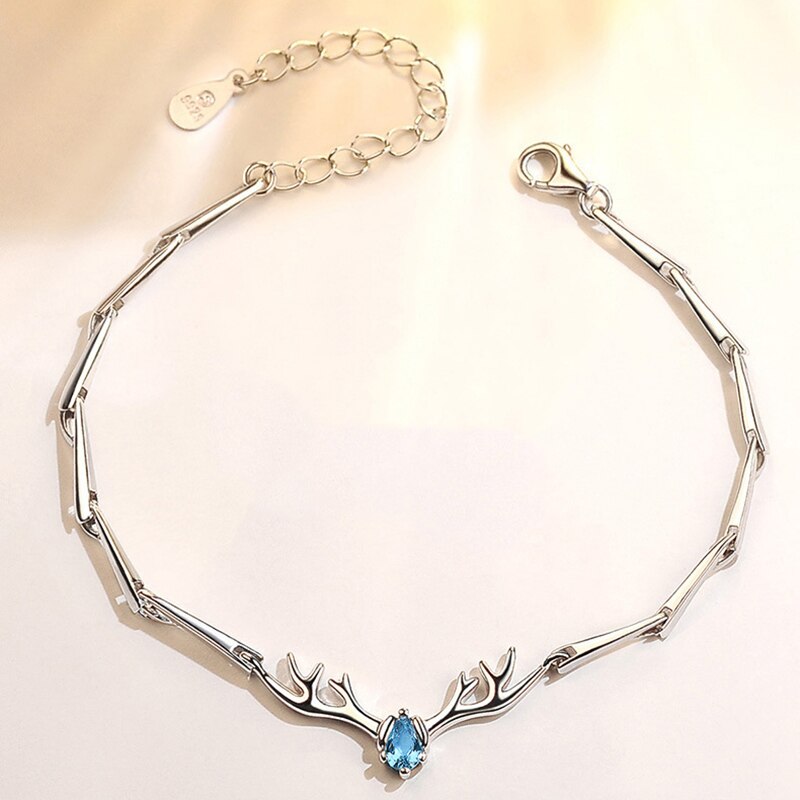 Korea 925 Sterling Silver antlers Bracelets & Bangles Personality Bracelet For Women Girls Lady Party 1Y938