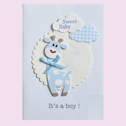Eno Groet Baby Kaarten 3D Papier Jongetje Meisje Handgemaakte Kaarten Leuke Baby Mini Cards: MINI 1812 II 06