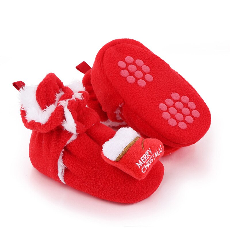 Winter Warm Kerstman Baby Schoenen Kerst Baby Jongens Meisjes Babyschoenen Leuke Laarzen Xmas Soft Sole Baby laarsjes