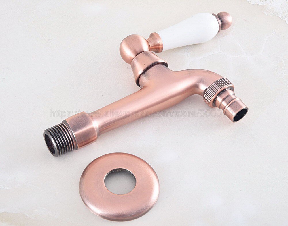 Antique Red Copper Washing Machine Faucet Outdoor Faucet Garden Bibcock Tap Bathroom Washing Machine Water faucet zav326