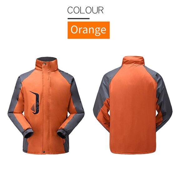 West biking udendørs sportsjakke vatrondell varm mænd jakke frakke vandreture fiskeri camping ridning vindtætte vandtætte jakker: Orange / Xl