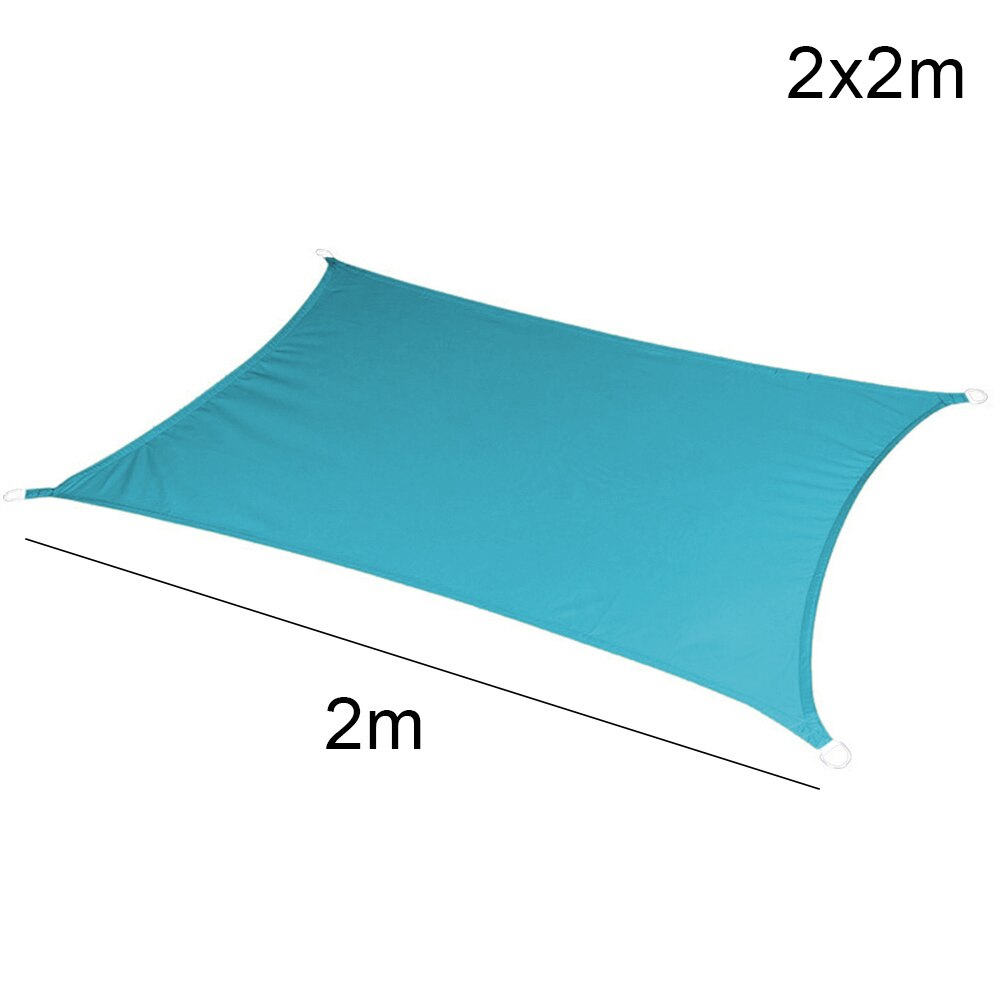 Sun Shade Sail Waterproof UV Block Awning Sun Shading Net Outdoor Sun Shelter for Patio Pool Garden Yard Lawn Carport: lake blue / 2*2M