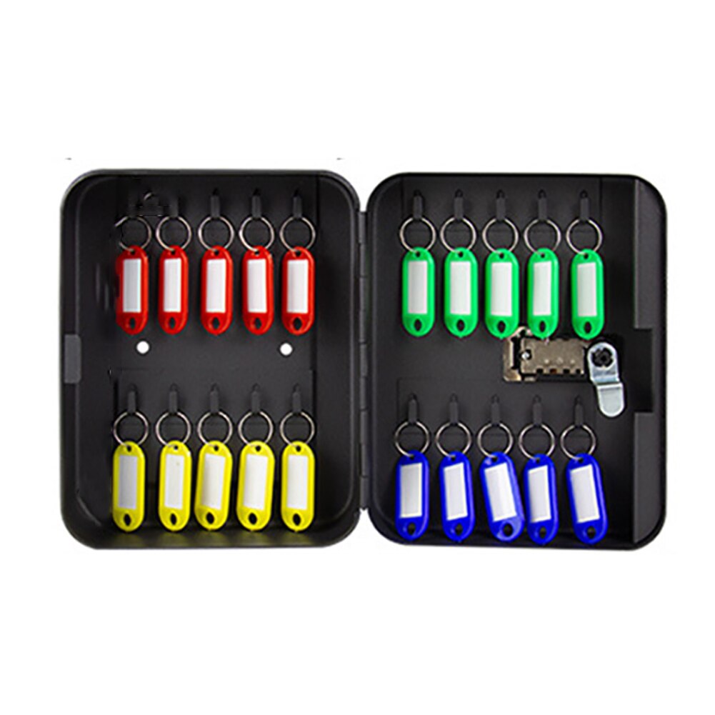 Password Wall Mounted Storage Cabinet Combination Lock Resettable Code Key Safe Box Organizer Indoor Outdoor Metal Office Home
