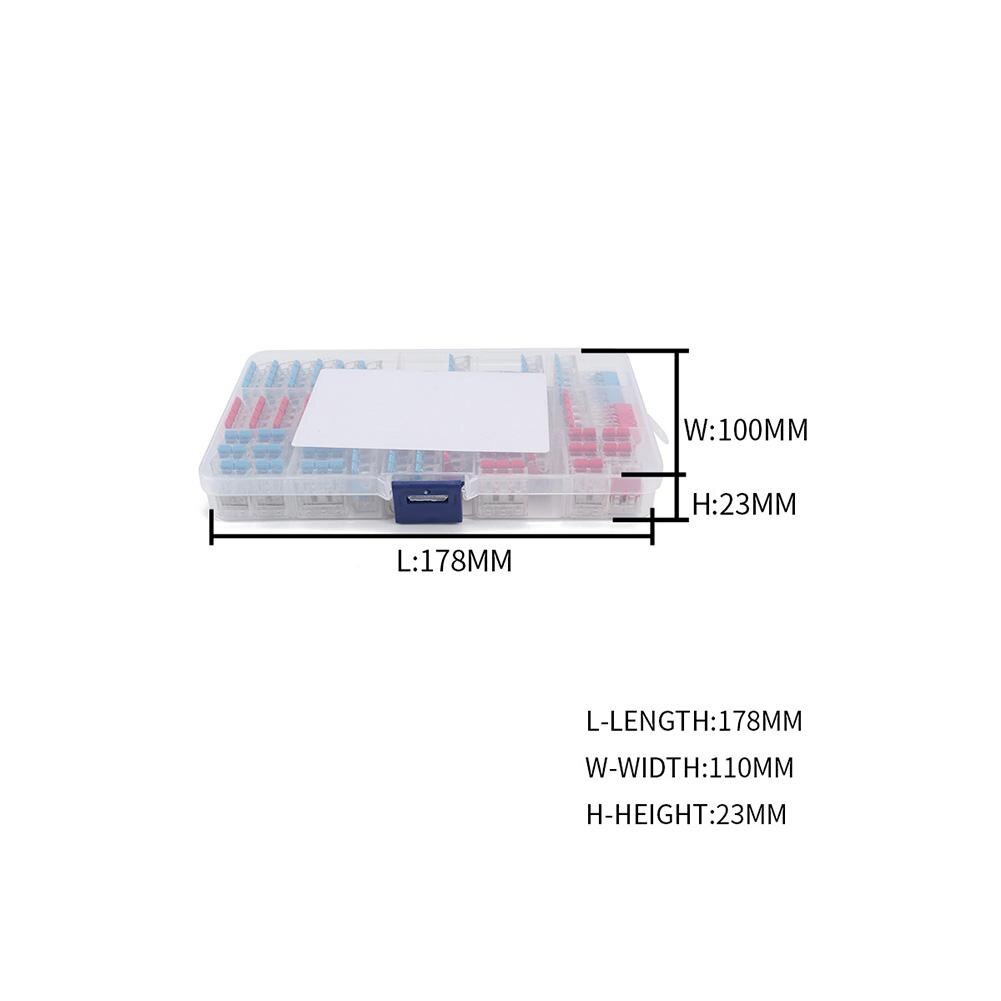 48 Pcs/box Car Quick Connect Terminal Red Blue Nylon PA Copper Nickel/Tin Plating Wire Connector Trailing Frog Power Terminal