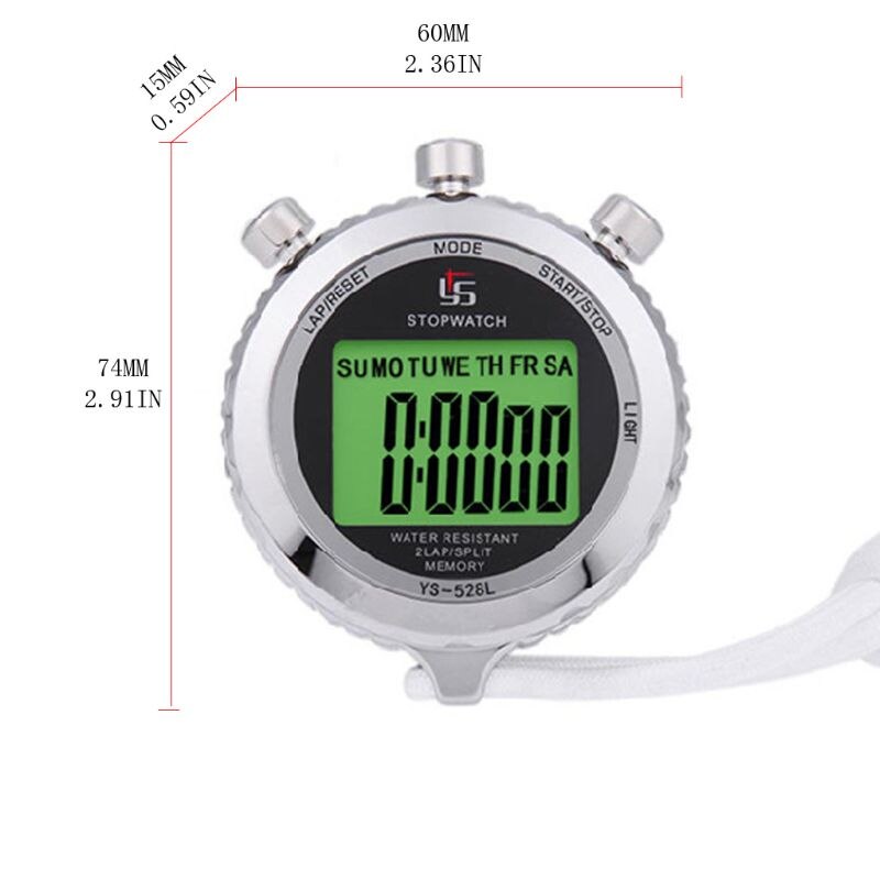 Silent Stopwatch with Light 0.01s High Accuracy Countdown Timer Sports Stopwatch